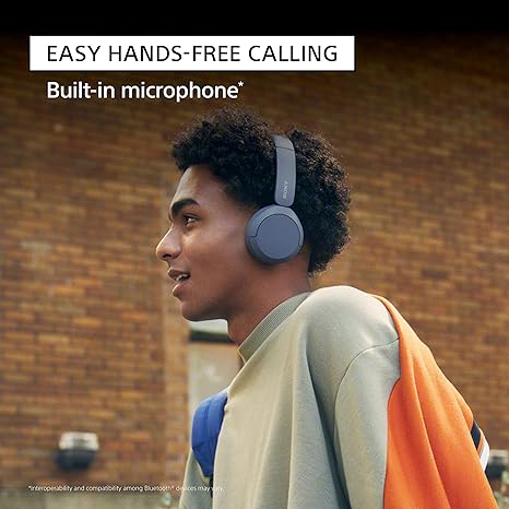 Sony WH-CH520 Wireless Headphones Bluetooth On-Ear Headset with Microphone, Black